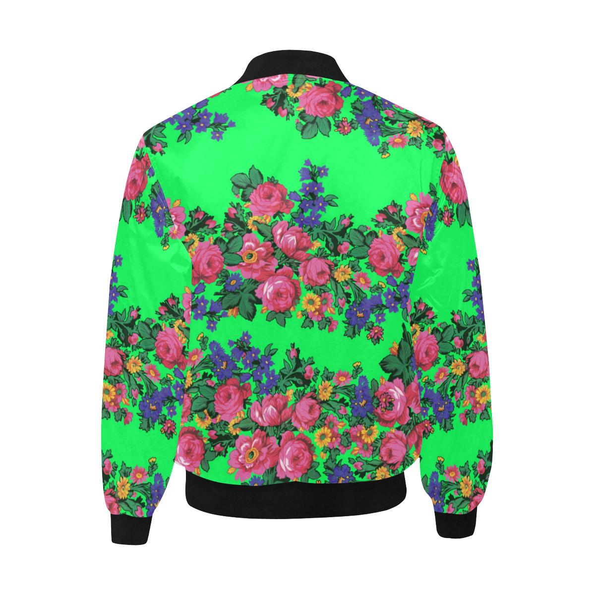 Kokum's Revenge Green Unisex Heavy Bomber Jacket with Quilted Lining All Over Print Quilted Jacket for Men (H33) e-joyer 