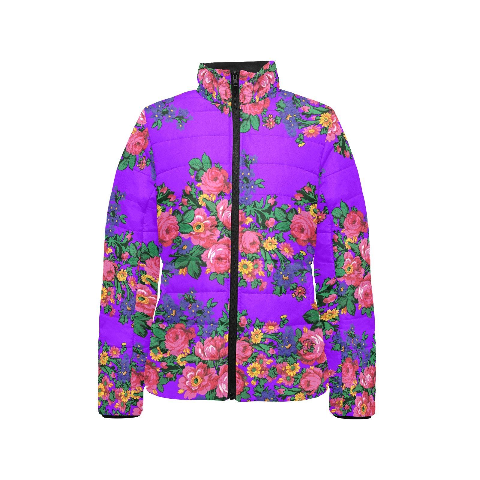 Kokum's Revenge Lilac Women's Stand Collar Padded Jacket (Model H41) jacket e-joyer 