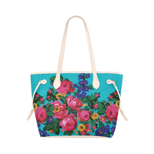Kokum Ceremony Turquoise Clover Canvas Tote Bag