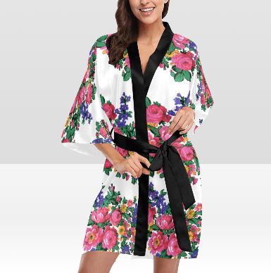 Kokum's Revenge White Kimono Robe Artsadd 