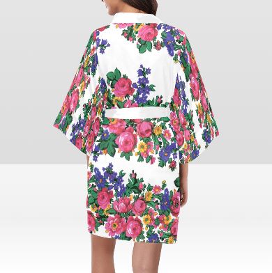 Kokum's Revenge White Kimono Robe Artsadd 