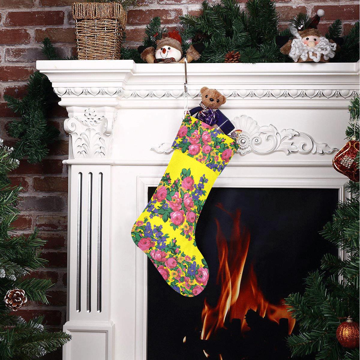 Kokum's Revenge Yellow Christmas Stocking holiday stocking e-joyer 