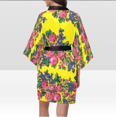 Kokum's Revenge Yellow Kimono Robe Artsadd 