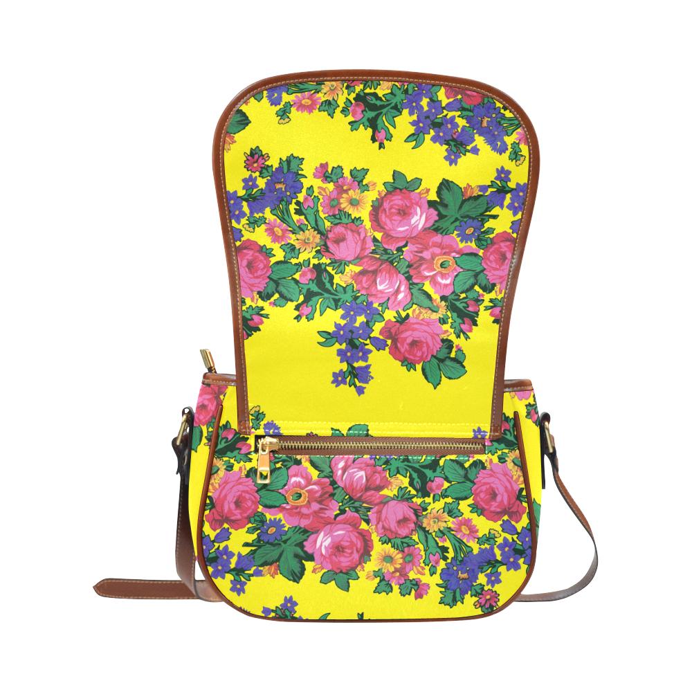 Kokum's Revenge-Yellow Saddle Bag/Small (Model 1649) Full Customization Saddle Bag/Small (Full Customization) e-joyer 