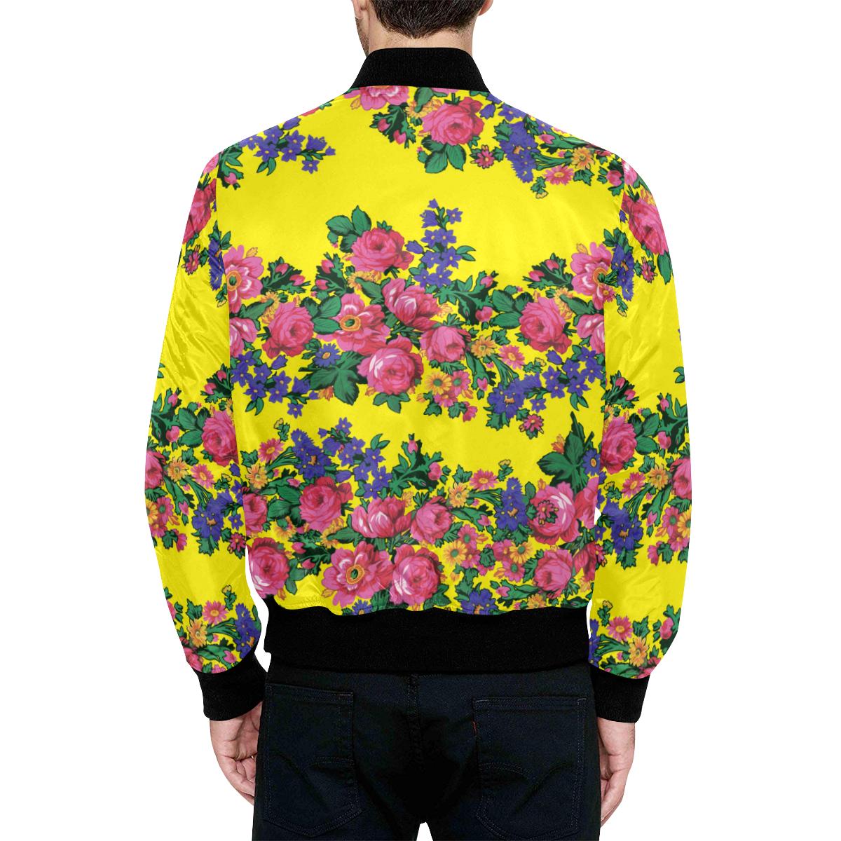 Kokum's Revenge-Yellow Unisex Heavy Bomber Jacket with Quilted Lining All Over Print Quilted Jacket for Men (H33) e-joyer 