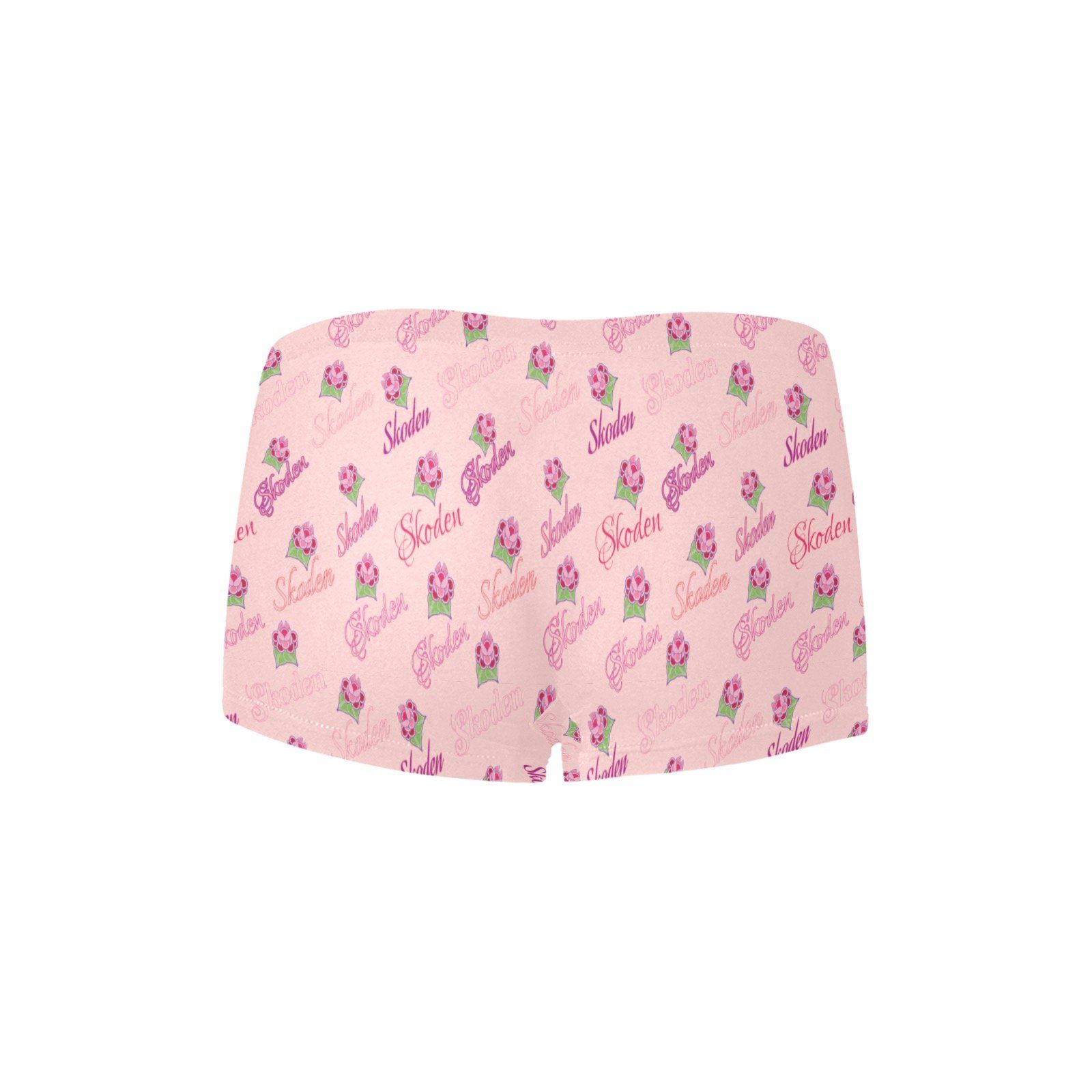 Ladies Skoden Floral Undergarment Pink Women's All Over Print Boyshort Panties (Model L31) Women's Boyshort Panties (L31) e-joyer 