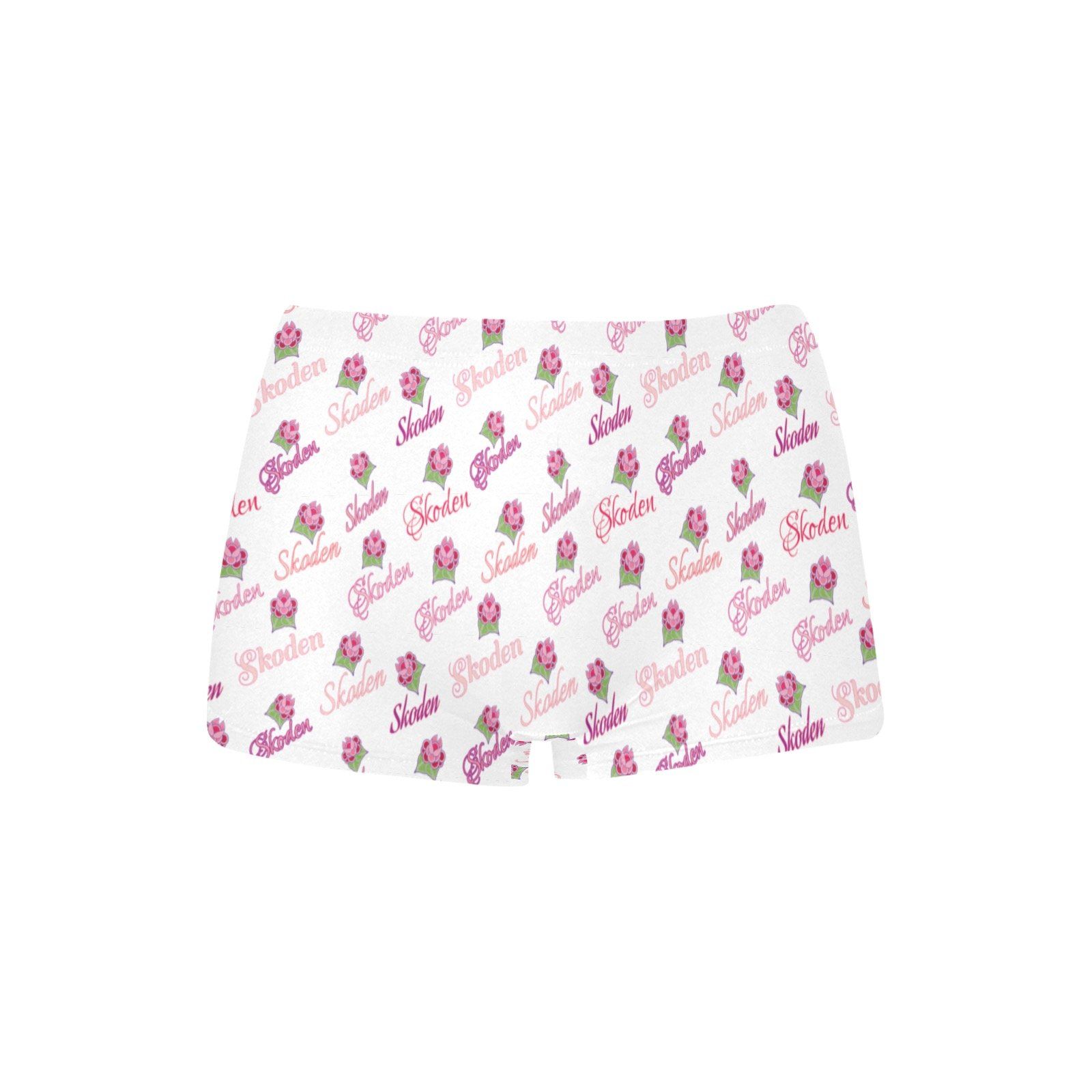 Ladies Skoden Floral Undergarment White Women's All Over Print Boyshort Panties (Model L31) Women's Boyshort Panties (L31) e-joyer 