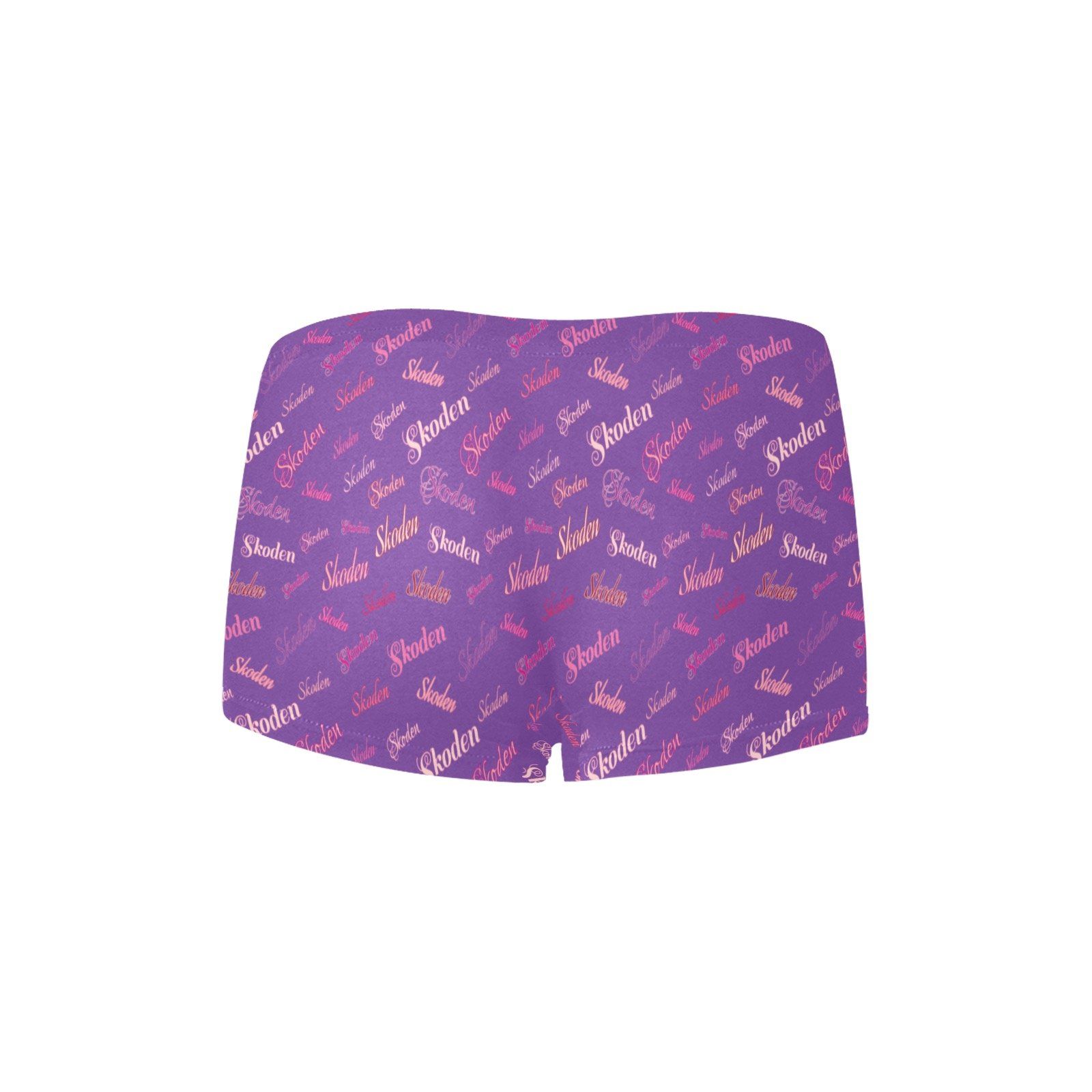 Ladies Skoden Type Undergarment Purple Women's All Over Print Boyshort Panties (Model L31) Women's Boyshort Panties (L31) e-joyer 