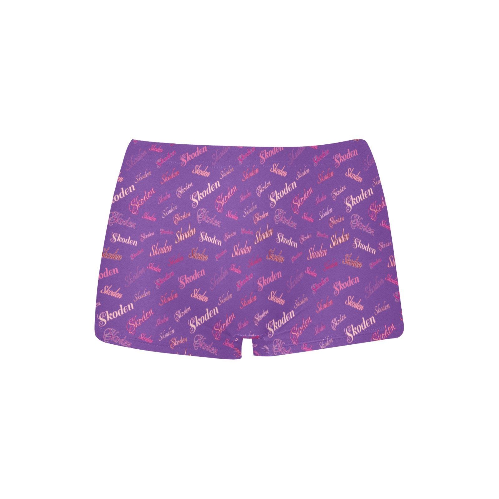 Ladies Skoden Type Undergarment Purple Women's All Over Print Boyshort Panties (Model L31) Women's Boyshort Panties (L31) e-joyer 
