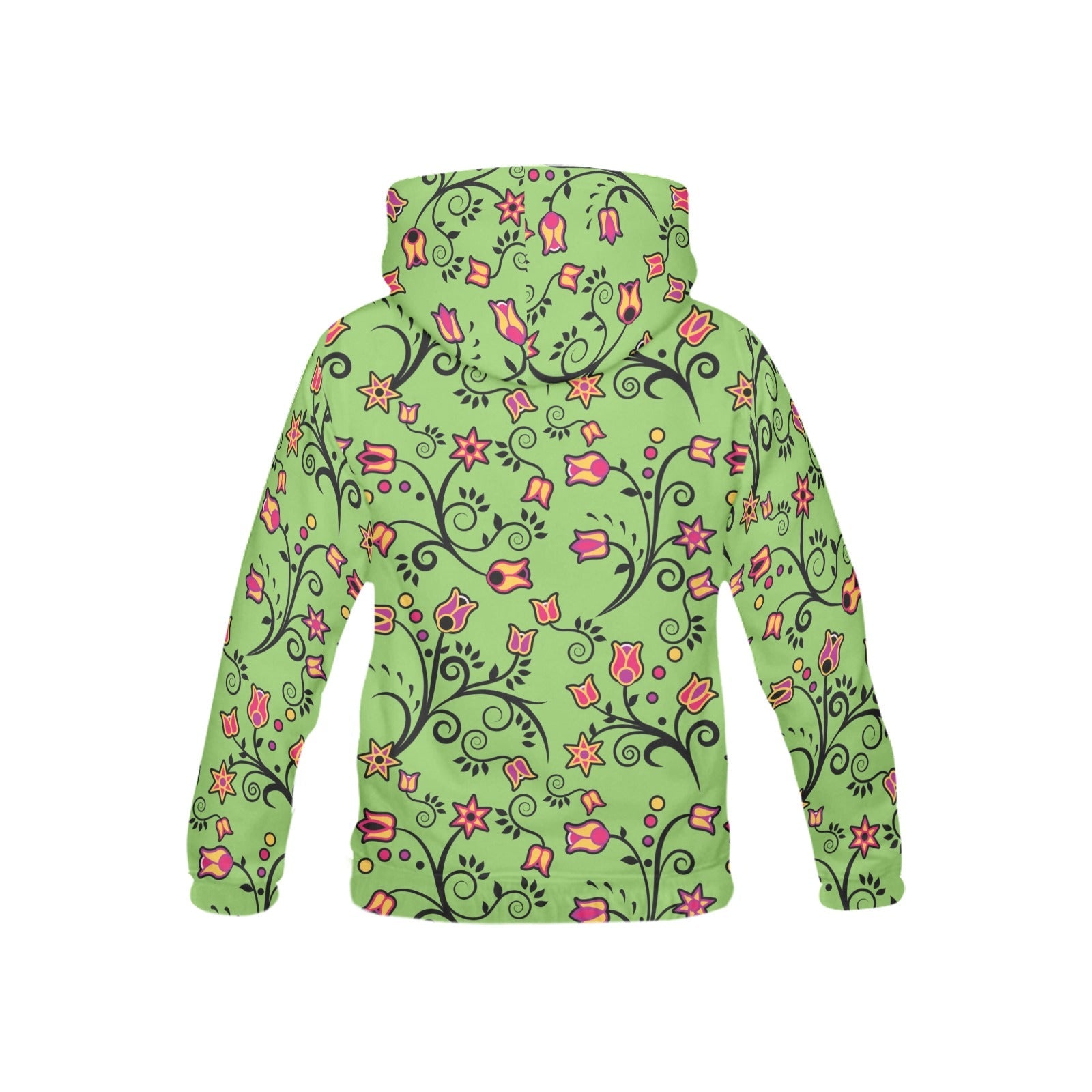 LightGreen Yellow Star All Over Print Hoodie for Kid (USA Size) (Model H13) All Over Print Hoodie for Kid (H13) e-joyer 