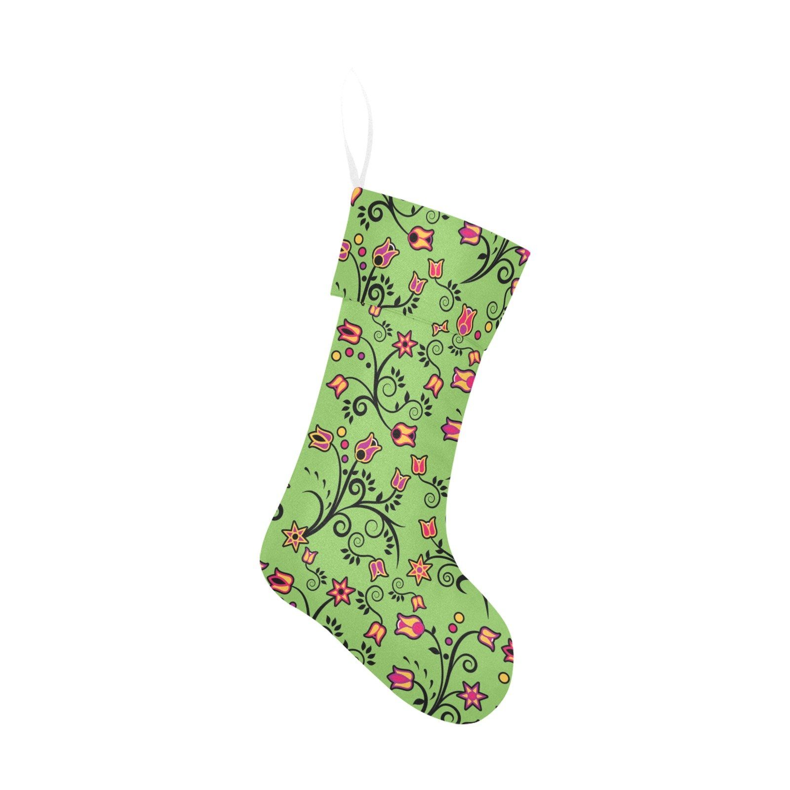 LightGreen Yellow Star Christmas Stocking holiday stocking e-joyer 