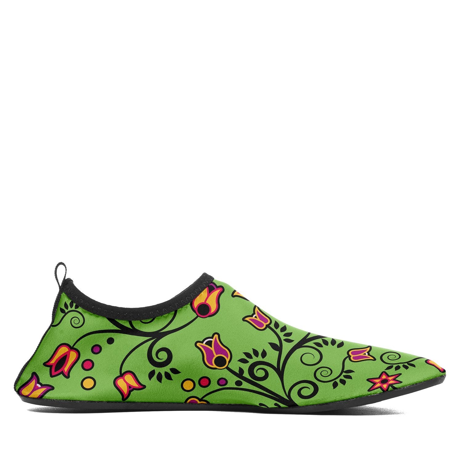 LightGreen Yellow Star Kid's Sockamoccs Slip On Shoes Herman 