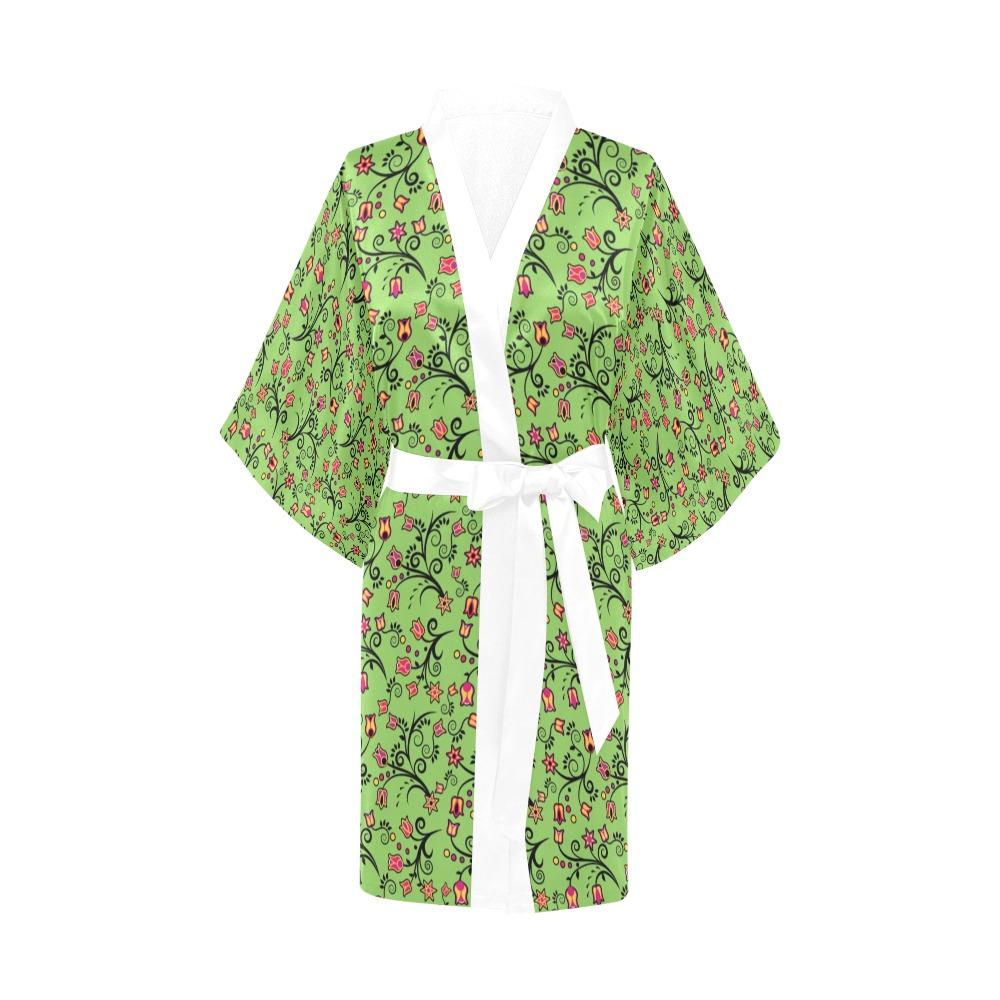 LightGreen Yellow Star Kimono Robe Artsadd 