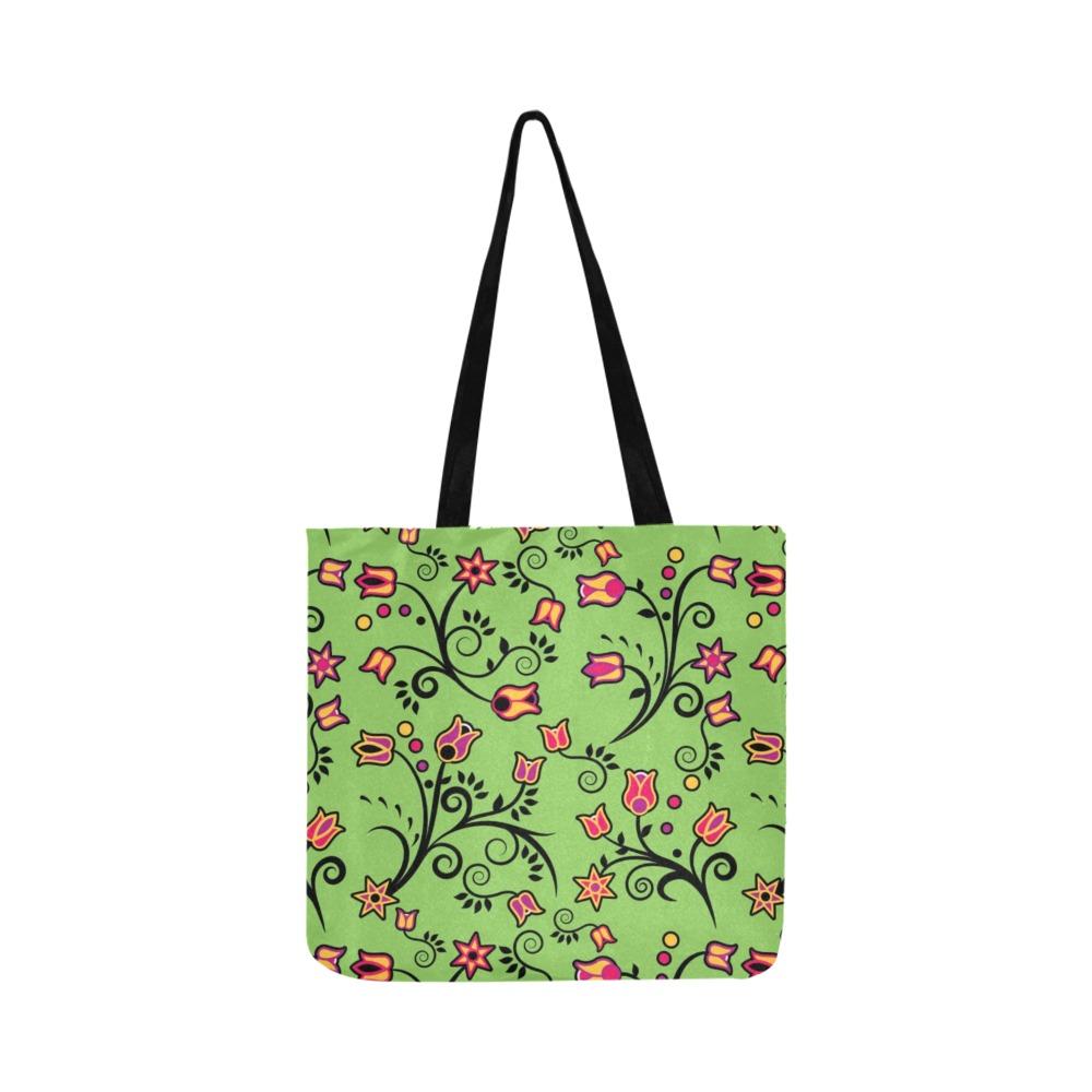 LightGreen Yellow Star Reusable Shopping Bag Model 1660 (Two sides) Shopping Tote Bag (1660) e-joyer 