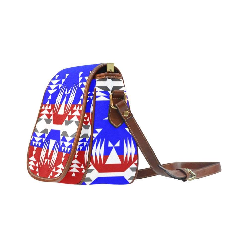 Limited Edition Veteran's Between the Mountains Saddle Bag/Small (Model 1649) Full Customization Saddle Bag/Small (Full Customization) e-joyer 