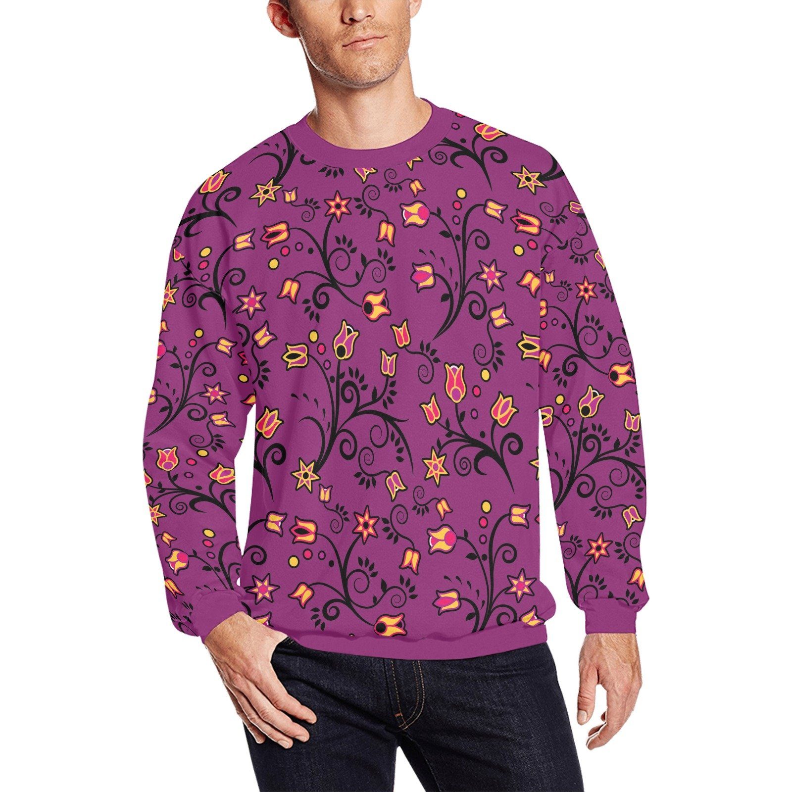 Lolipop Star All Over Print Crewneck Sweatshirt for Men (Model H18) shirt e-joyer 