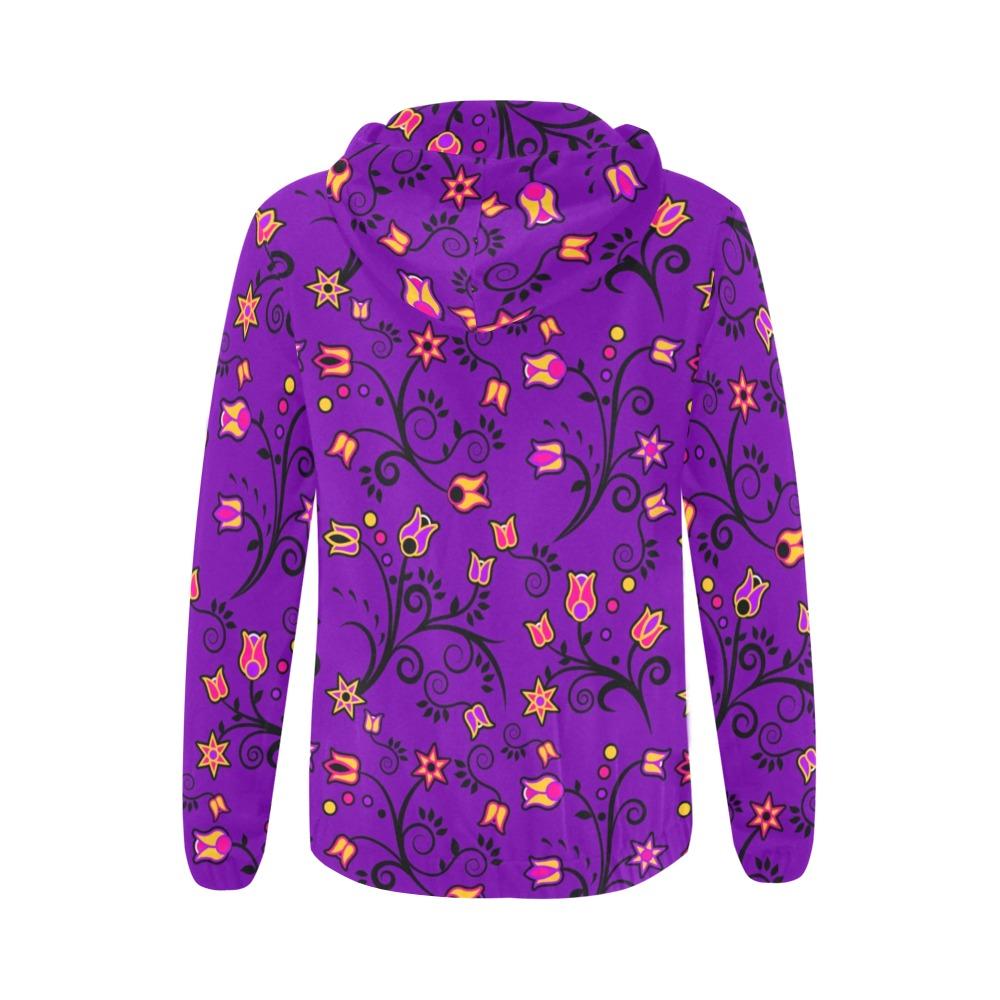 Lolipop Star All Over Print Full Zip Hoodie for Women (Model H14) hoodie e-joyer 