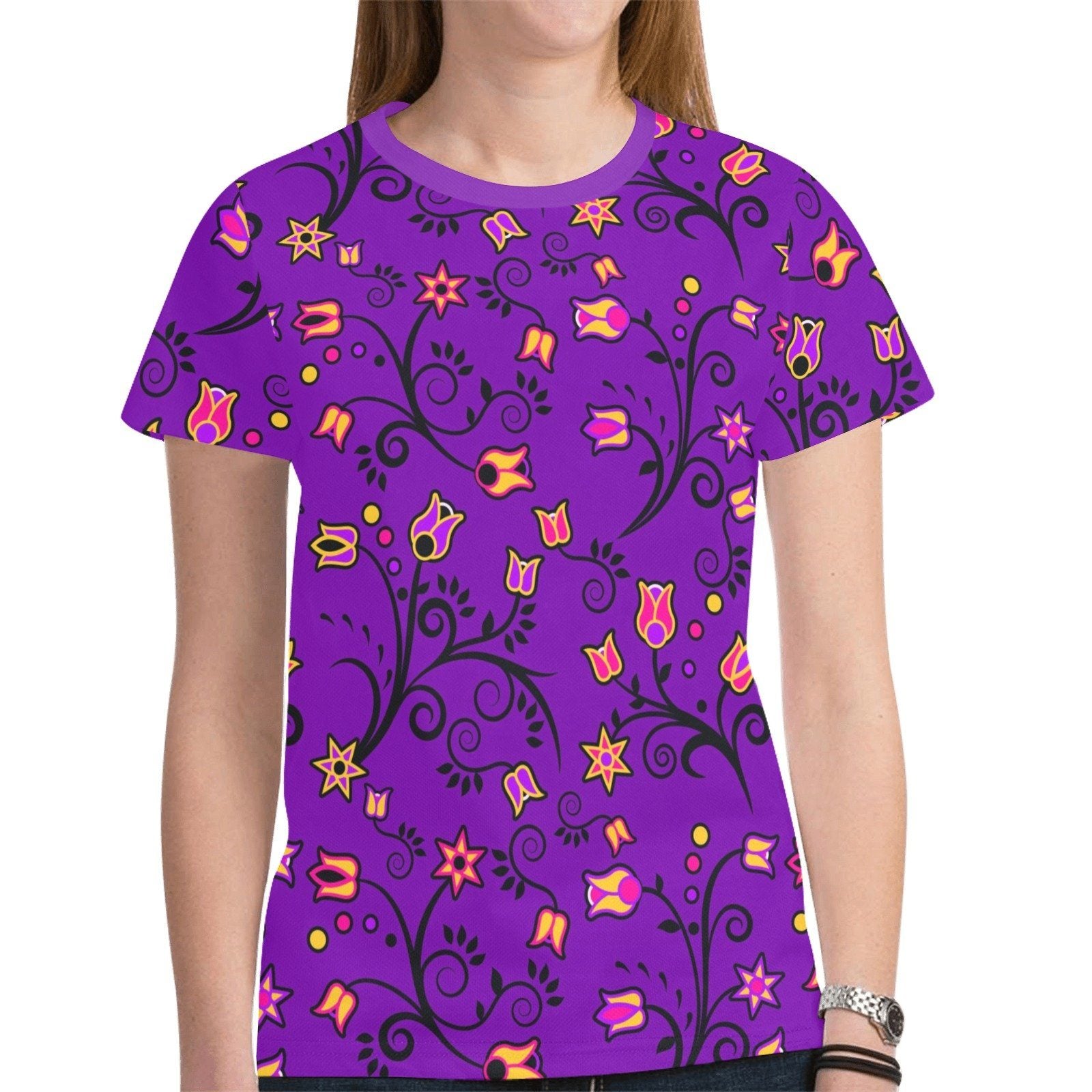 Lolipop Star New All Over Print T-shirt for Women (Model T45) tshirt e-joyer 