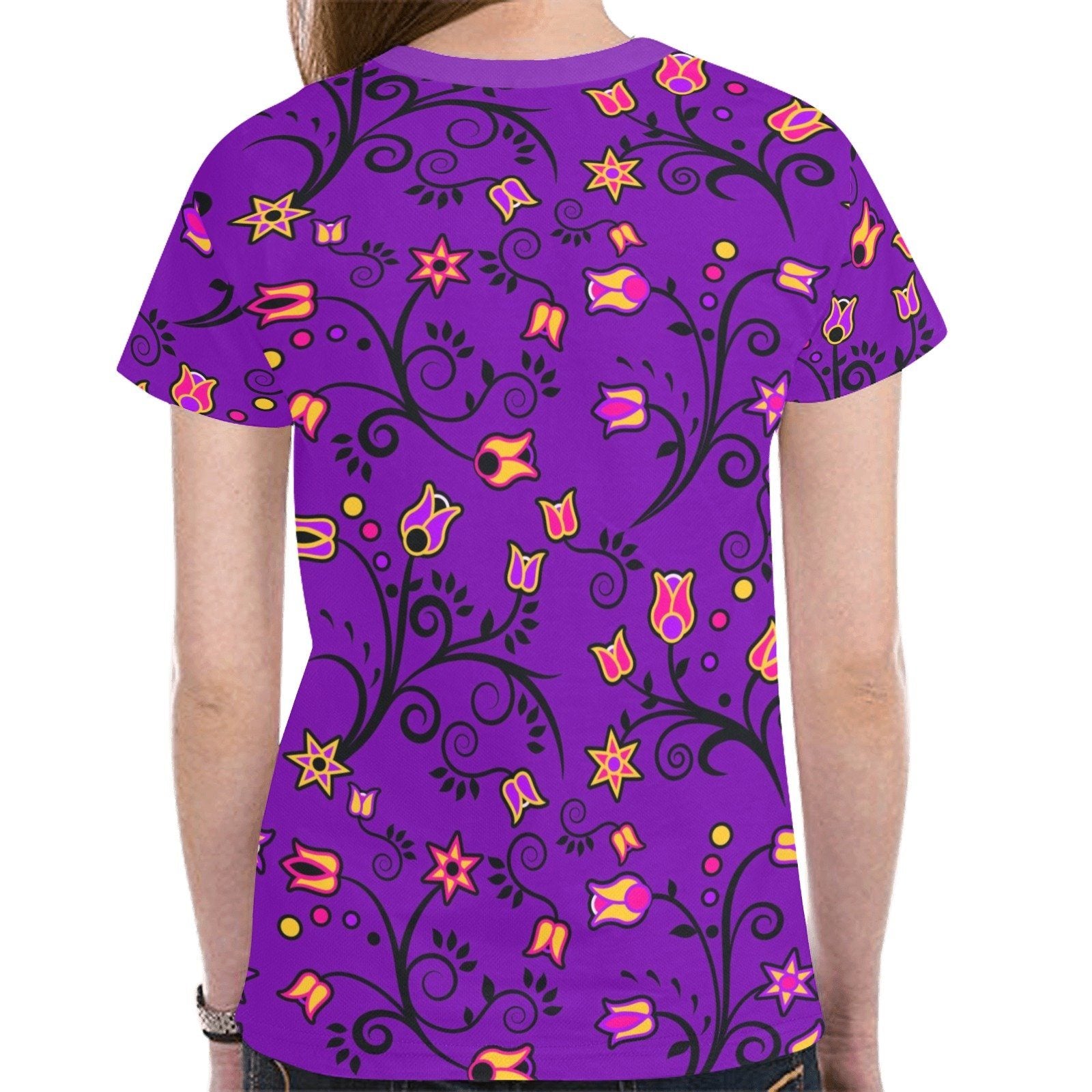 Lolipop Star New All Over Print T-shirt for Women (Model T45) tshirt e-joyer 