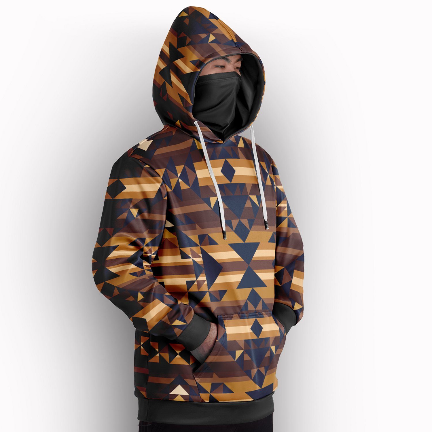Marron Cloud Hoodie with Face Cover 49 Dzine 