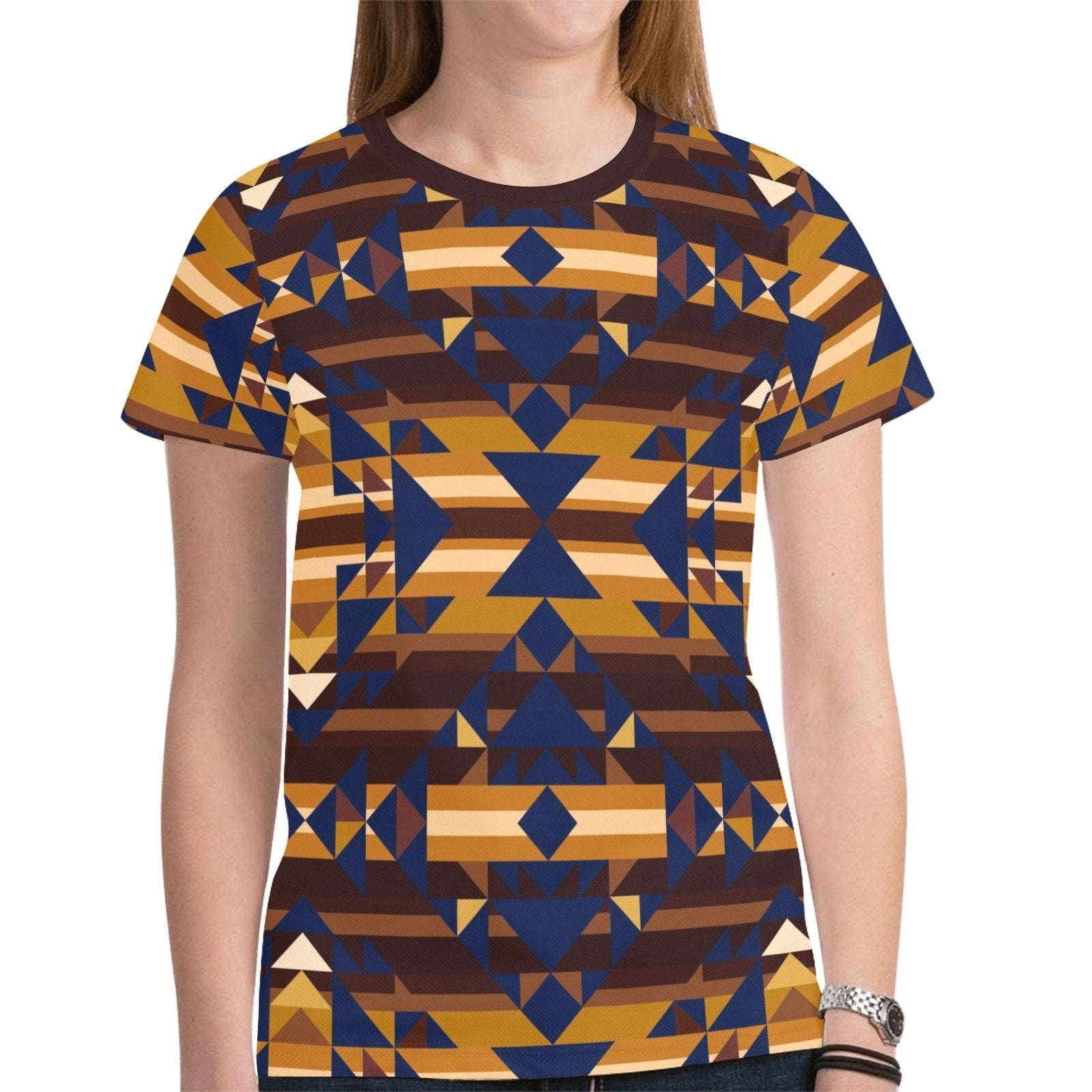 Marron Cloud New All Over Print T-shirt for Women (Model T45) tshirt e-joyer 