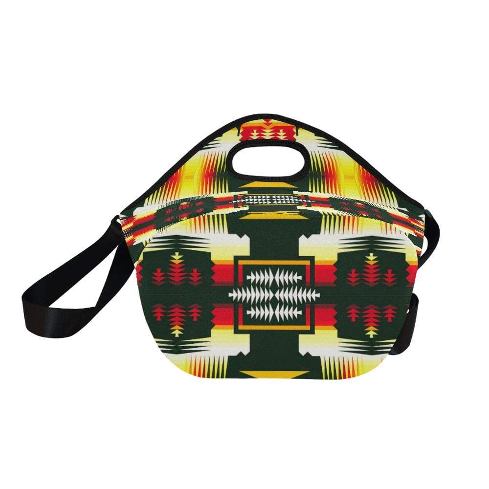 Medicine Wheel Sage Large Insulated Neoprene Lunch Bag That Replaces Your Purse (Model 1669) Neoprene Lunch Bag/Large (1669) e-joyer 