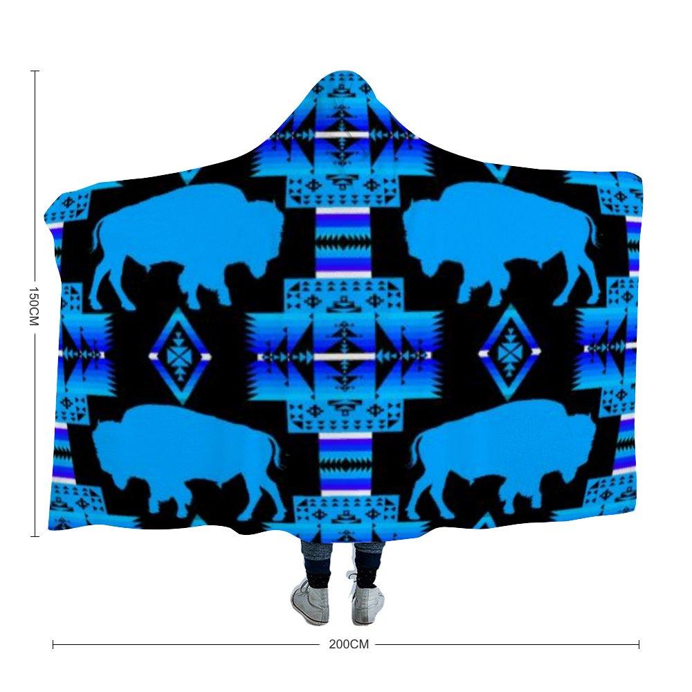 Midnight Buffalo Hooded Blanket 49 Dzine 
