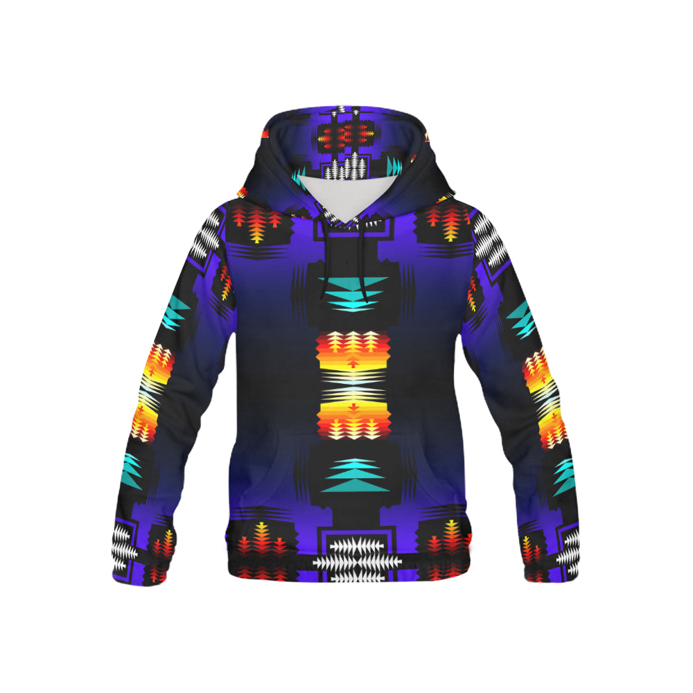 midnight sage fire II All Over Print Hoodie for Kid (USA Size) (Model H13) All Over Print Hoodie for Kid (H13) e-joyer 