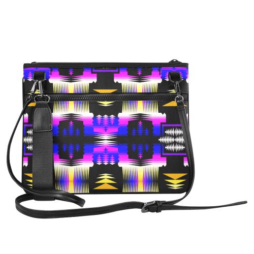 Moon Shadow and Yellow Sage Slim Clutch Bag (Model 1668) Slim Clutch Bags (1668) e-joyer 