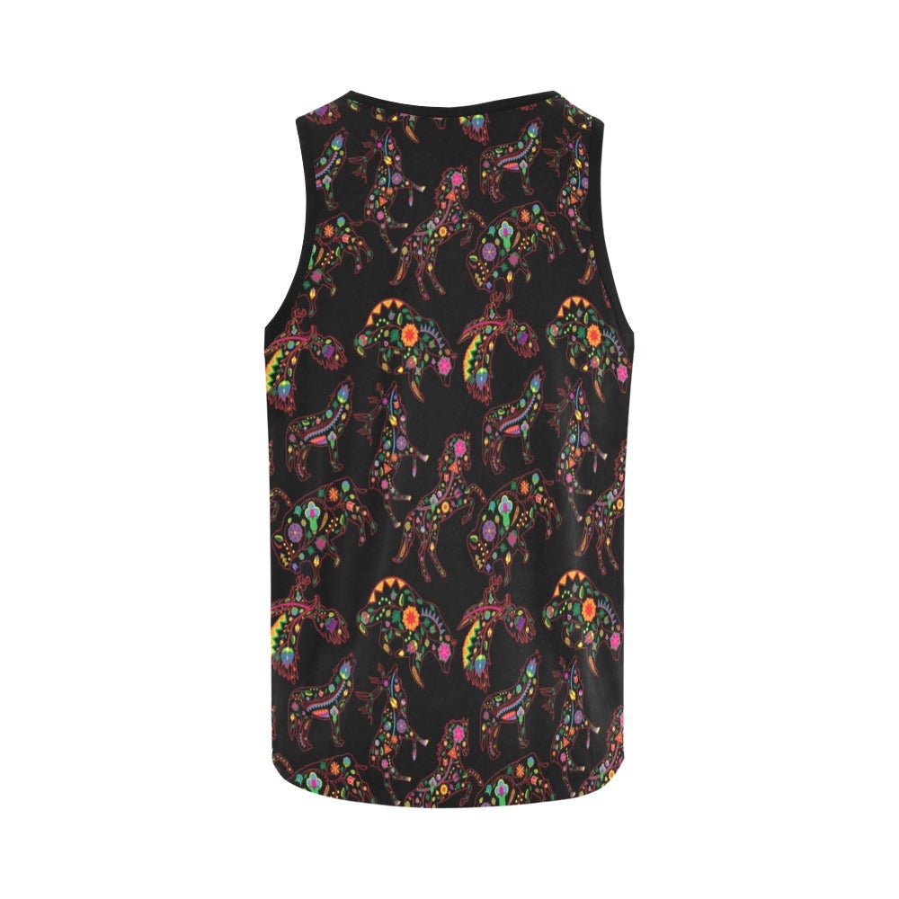 Neon Floral Animals All Over Print Tank Top for Women (Model T43) All Over Print Tank Top for Women (T43) e-joyer 