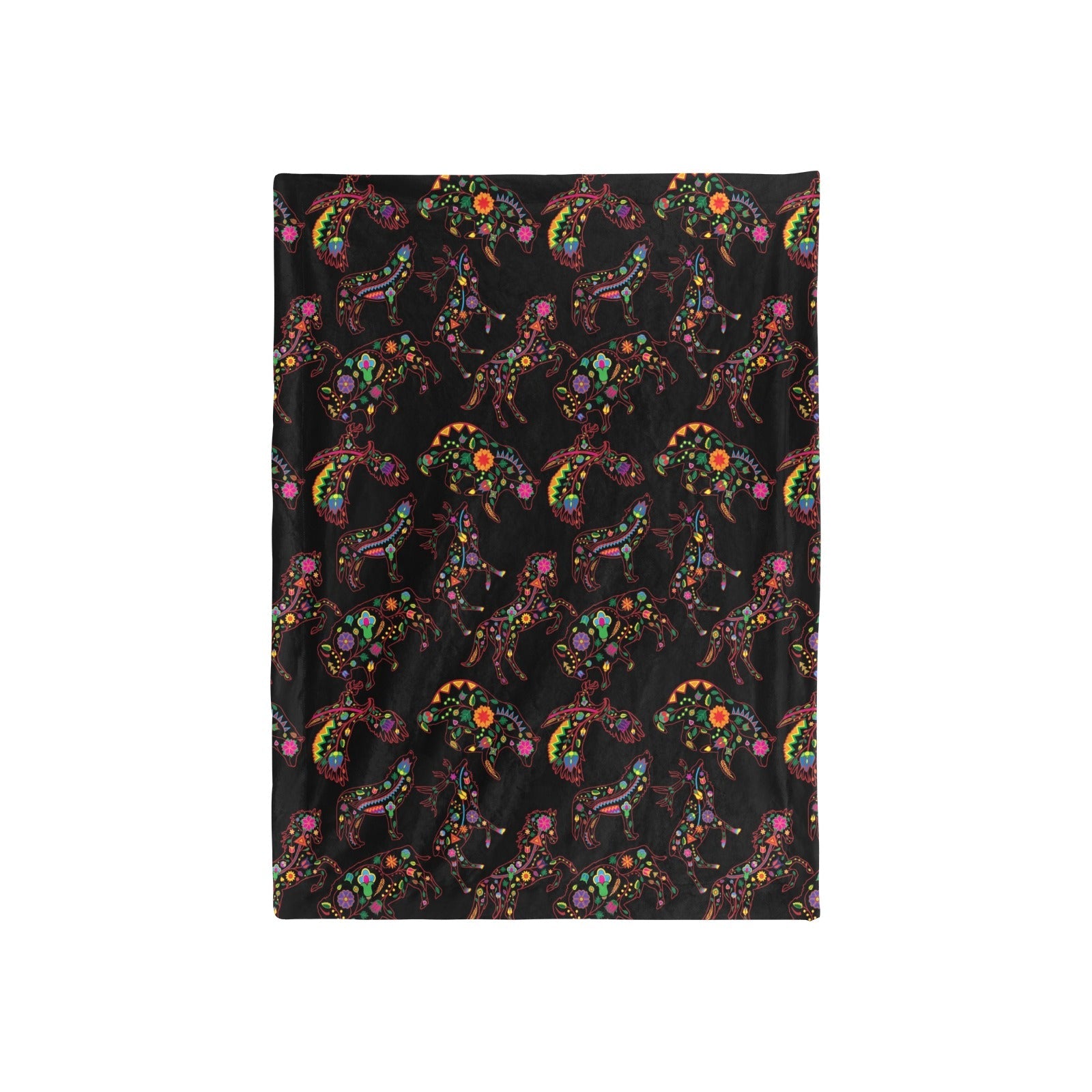 Neon Floral Animals Baby Blanket 40"x50" Baby Blanket 40"x50" e-joyer 