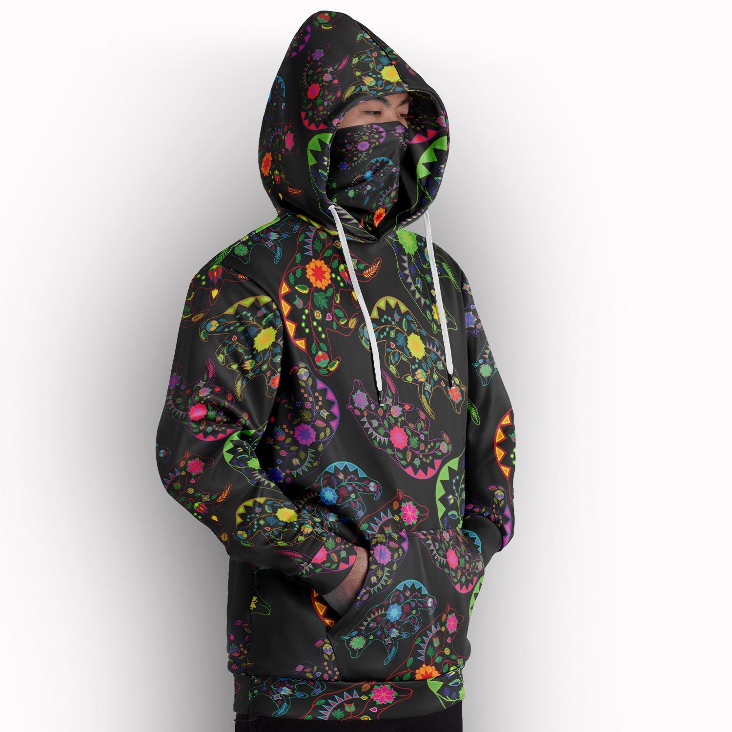 Neon flowers hoodie online