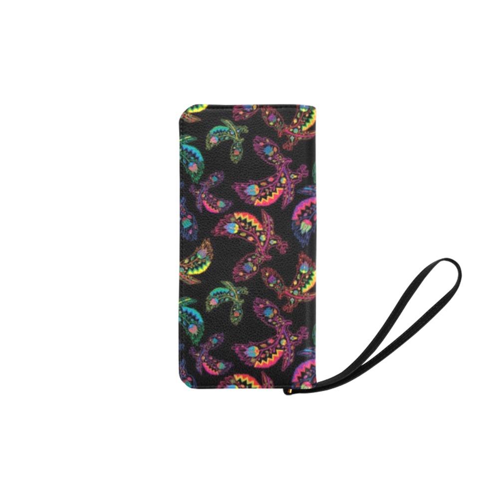 Neon Floral Eagles Women's Clutch Purse (Model 1637) Women's Clutch Purse (1637) e-joyer 