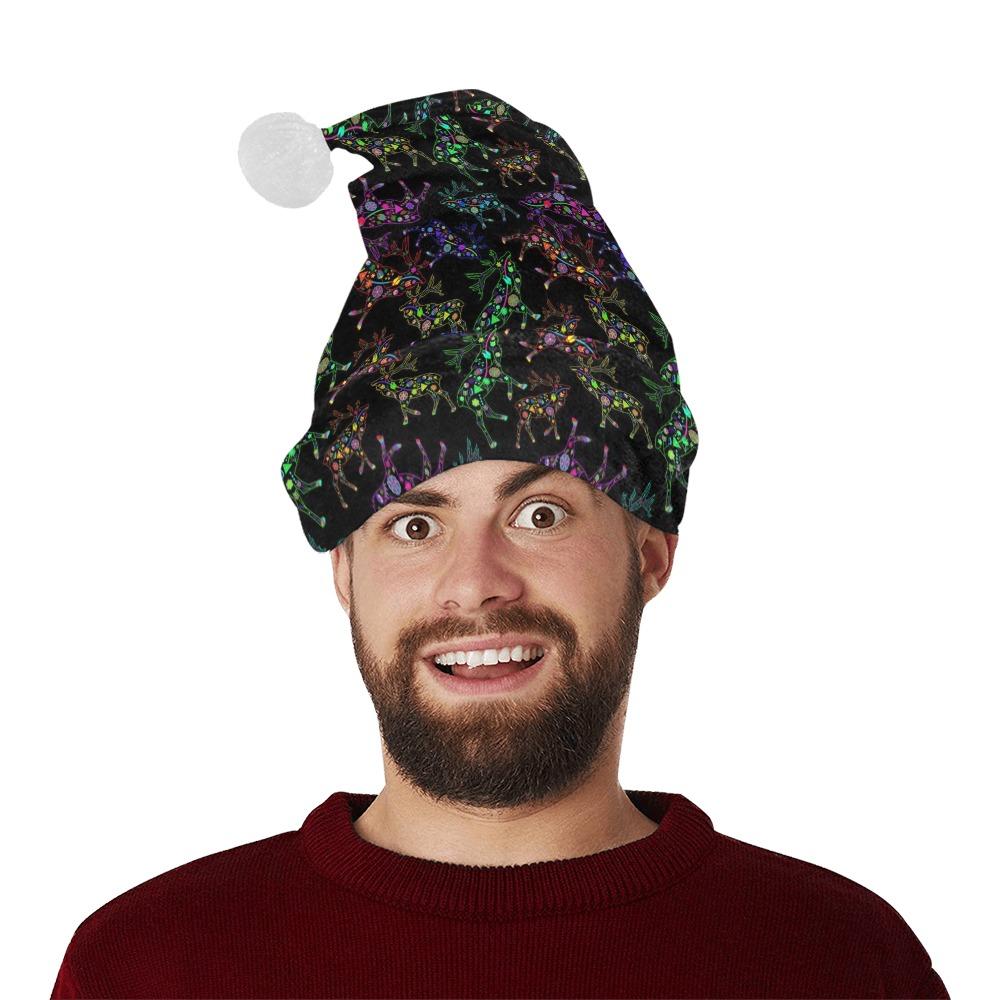 Neon Floral Elks Santa Hat Santa Hat e-joyer 