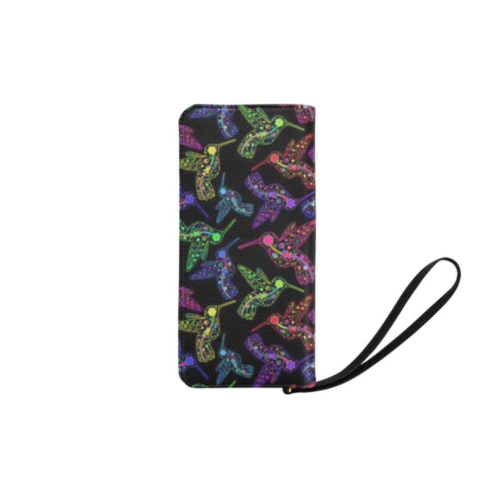 Neon Floral Hummingbirds Women's Clutch Purse (Model 1637) Women's Clutch Purse (1637) e-joyer 