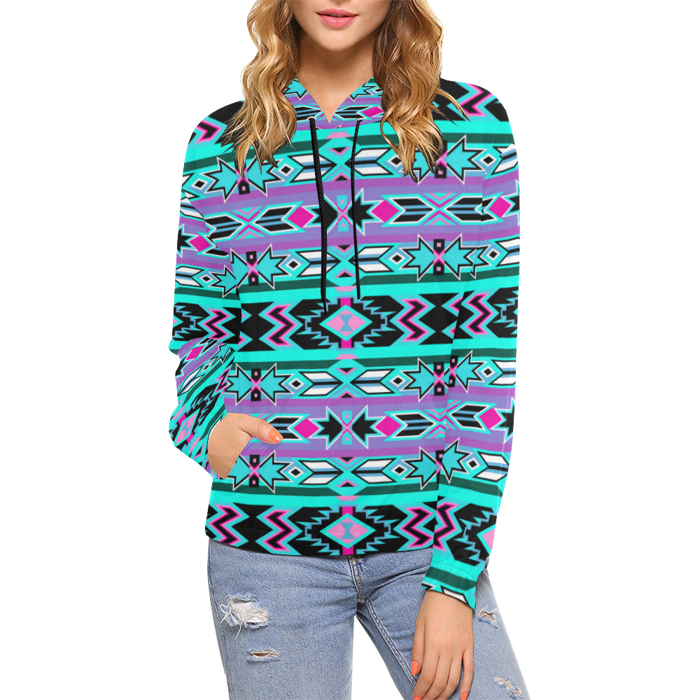 Northeast Journey All Over Print Hoodie for Women (USA Size) (Model H13) Hoodie e-joyer 