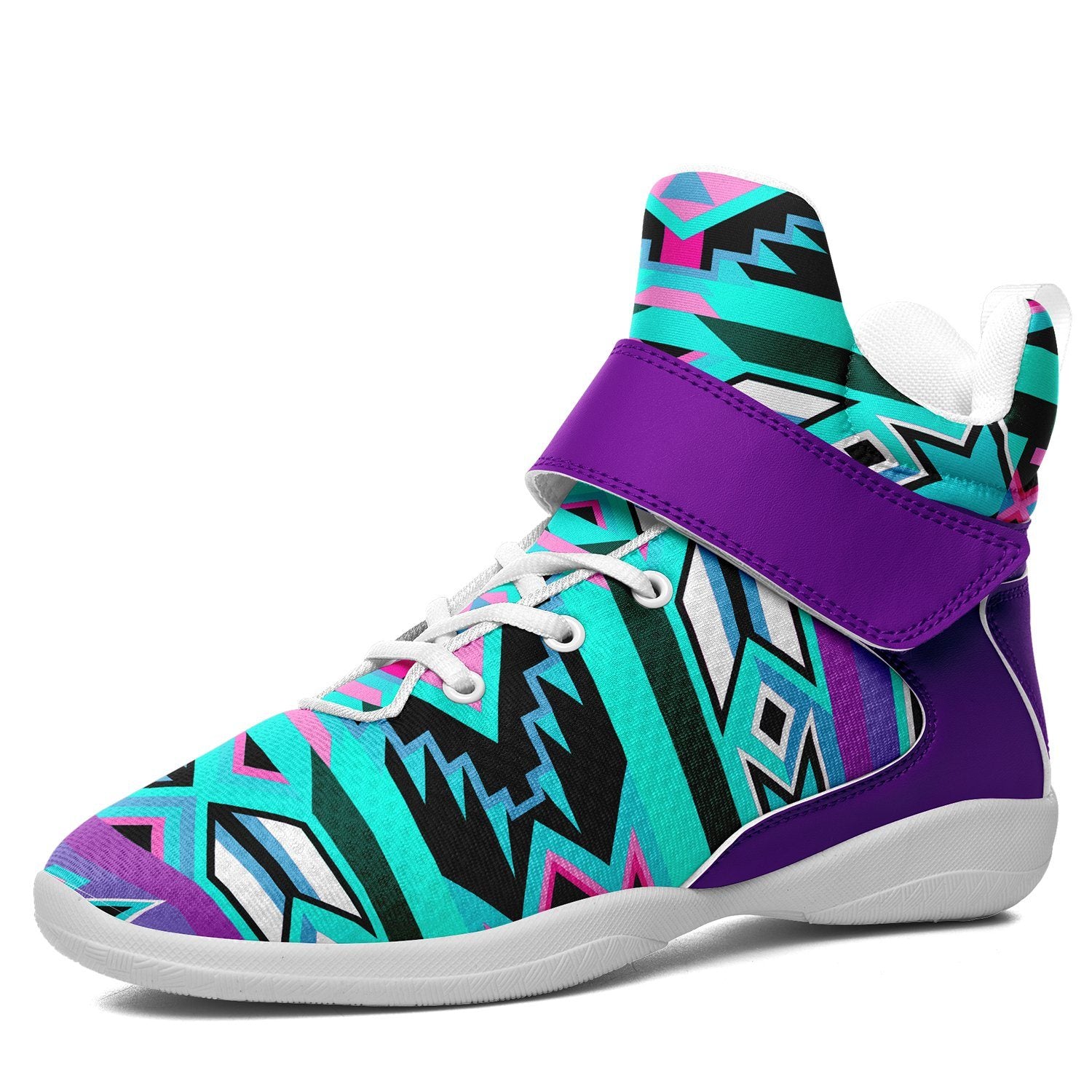 Northeast Journey Ipottaa Basketball / Sport High Top Shoes 49 Dzine US Women 4.5 / US Youth 3.5 / EUR 35 White Sole with Indigo Strap 
