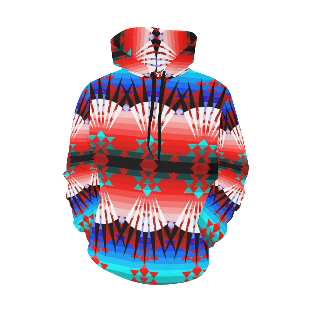 Northwest Ribbonwork Bustles All Over Print Hoodie for Women (USA Size) (Model H13) Hoodie e-joyer 