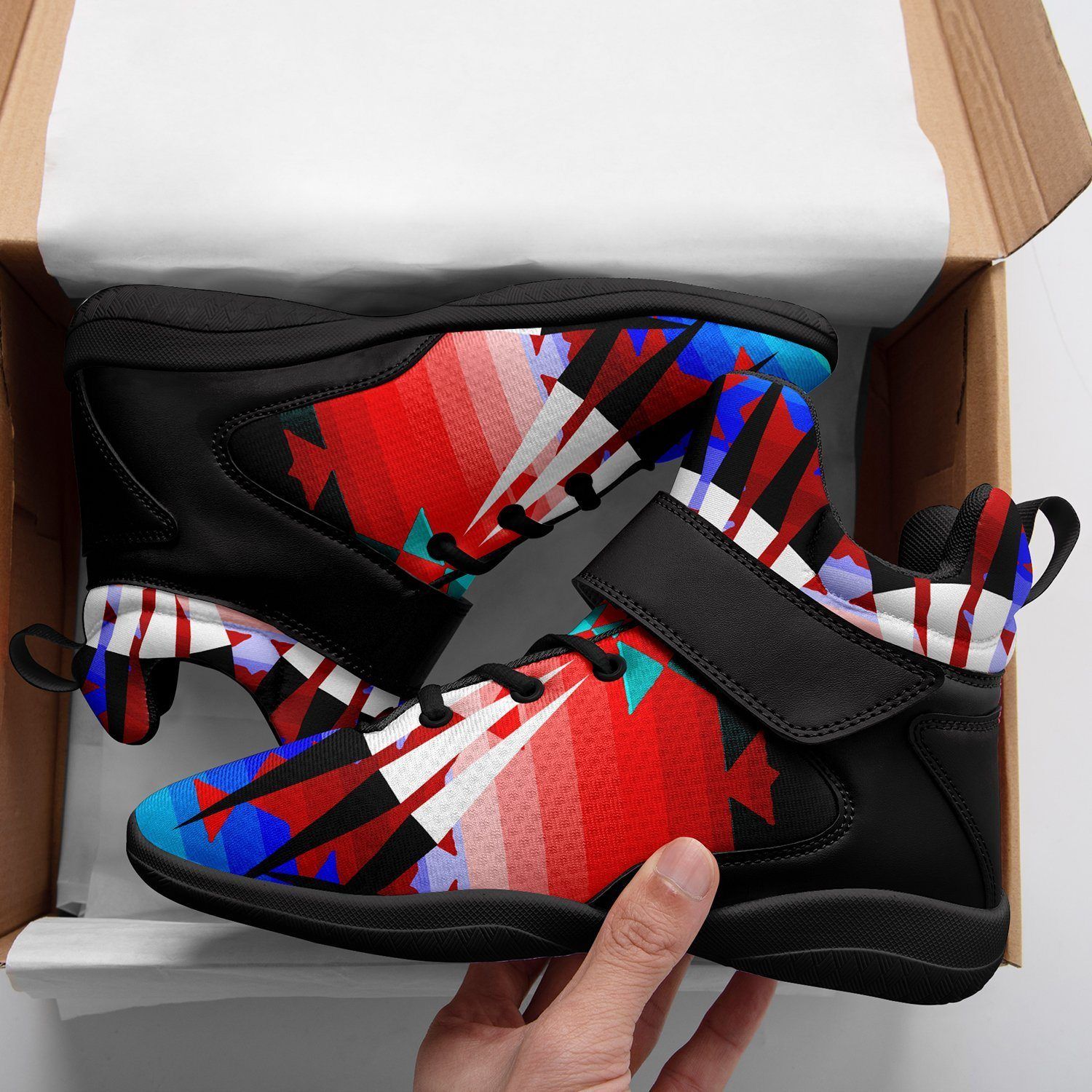 Northwest Ribbonwork Bustles Ipottaa Basketball / Sport High Top Shoes - Black Sole 49 Dzine 