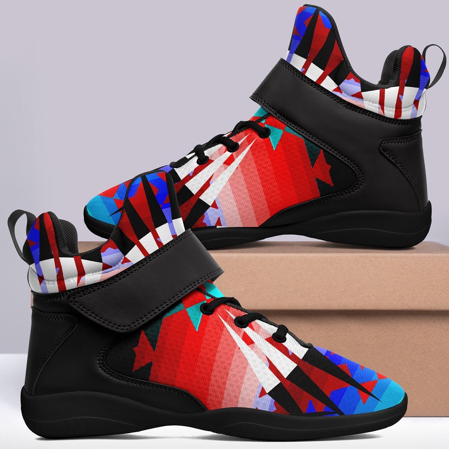 Northwest Ribbonwork Bustles Ipottaa Basketball / Sport High Top Shoes - Black Sole 49 Dzine 