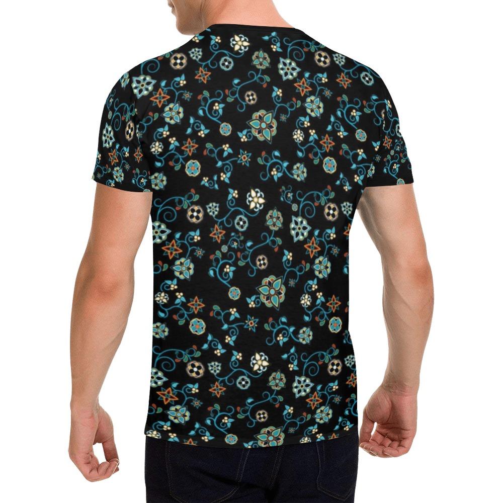 Ocean Bloom All Over Print T-Shirt for Men (USA Size) (Model T40) All Over Print T-Shirt for Men (T40) e-joyer 
