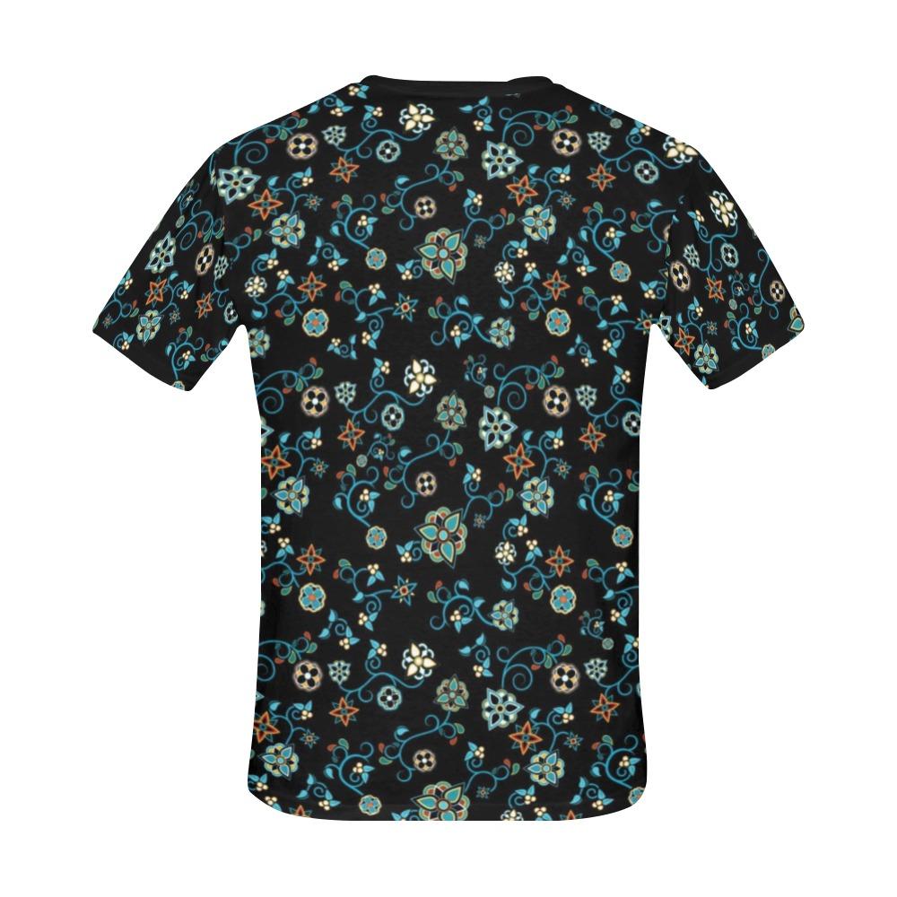 Ocean Bloom All Over Print T-Shirt for Men (USA Size) (Model T40) All Over Print T-Shirt for Men (T40) e-joyer 