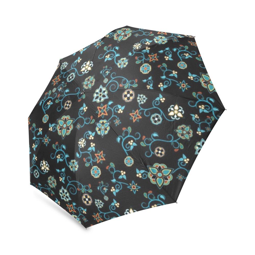 Ocean Bloom Foldable Umbrella (Model U01) Foldable Umbrella e-joyer 