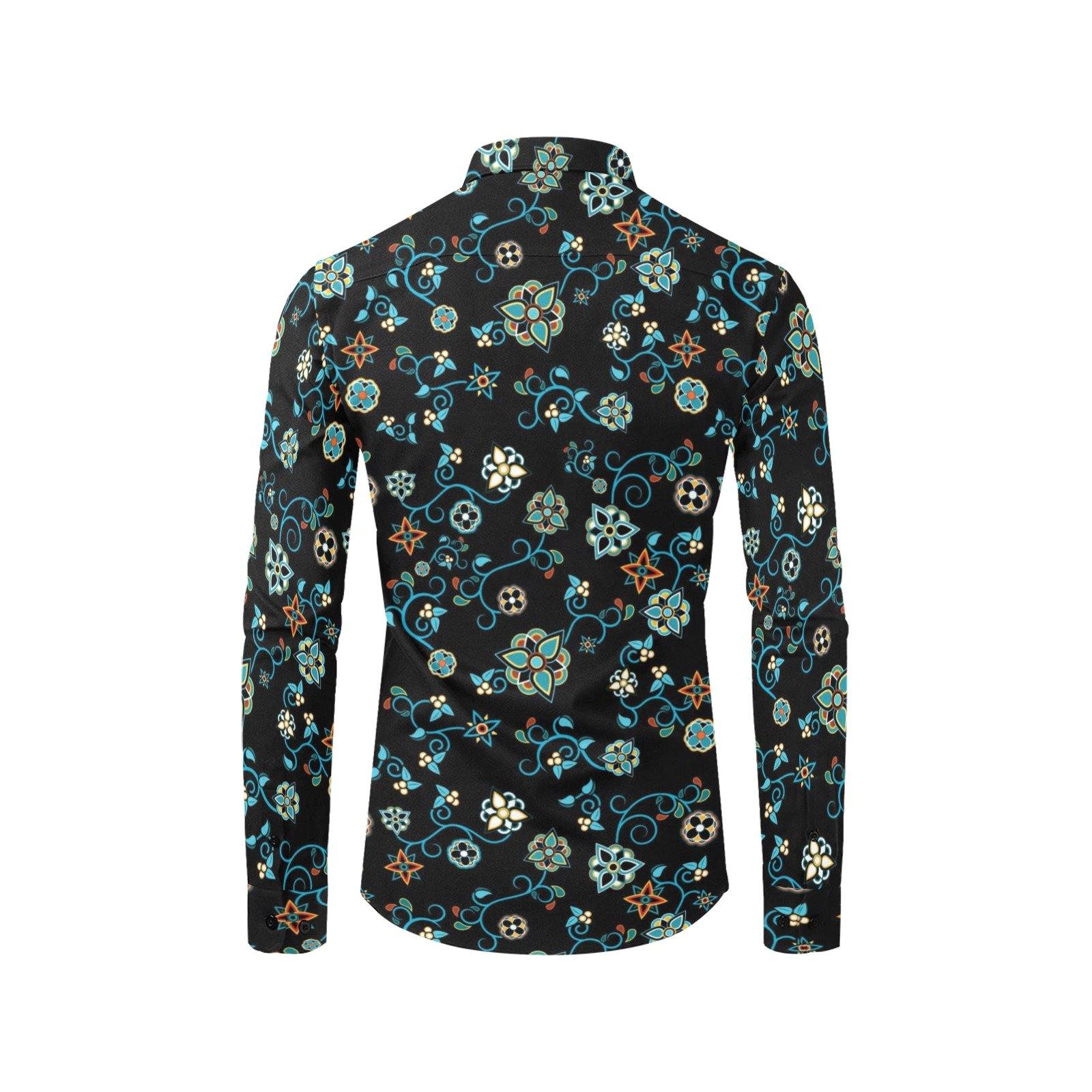 Ocean Bloom Men's All Over Print Casual Dress Shirt (Model T61) Men's Dress Shirt (T61) e-joyer 