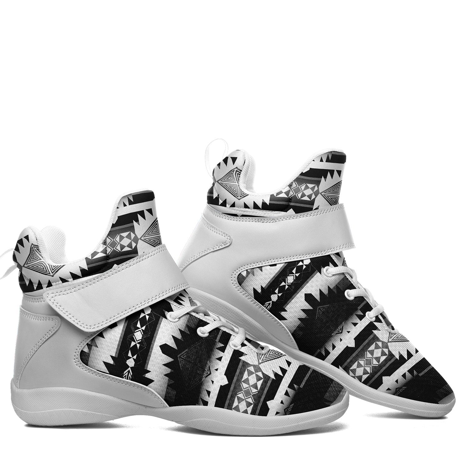 Okotoks Black and White Ipottaa Basketball / Sport High Top Shoes 49 Dzine 