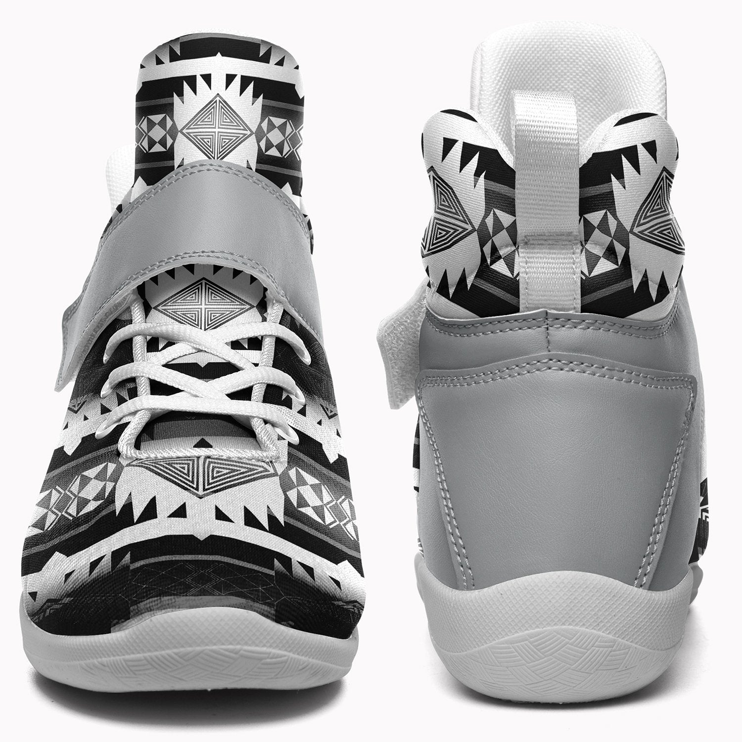 Okotoks Black and White Ipottaa Basketball / Sport High Top Shoes 49 Dzine 