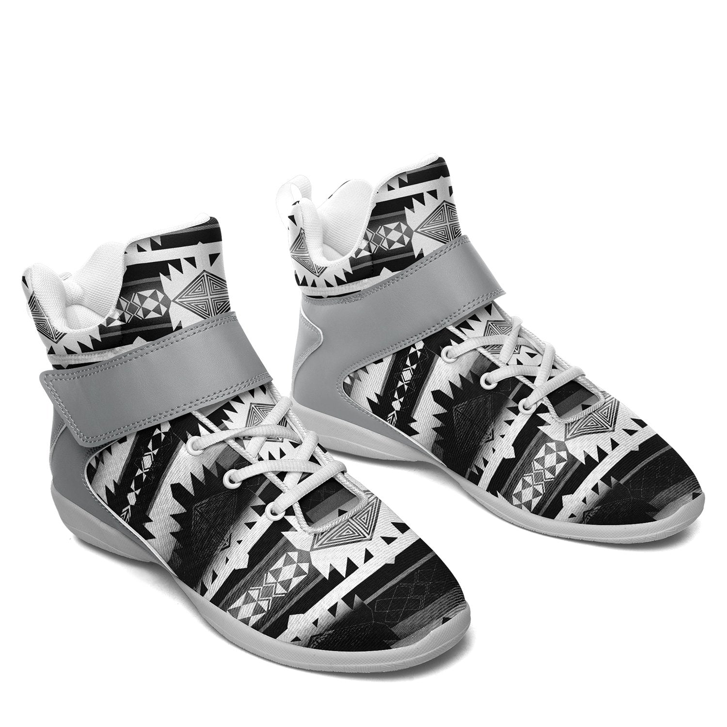 Okotoks Black and White Ipottaa Basketball / Sport High Top Shoes 49 Dzine 