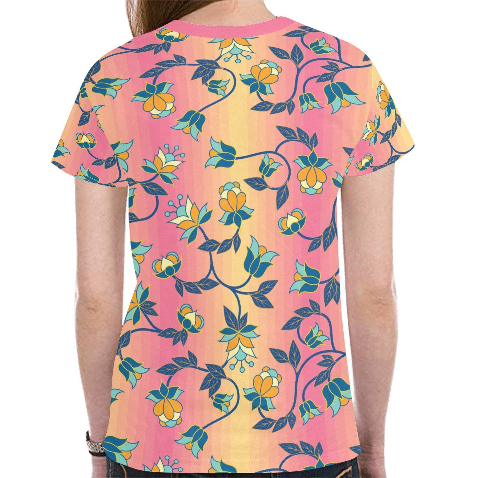 Orange Days New All Over Print T-shirt for Women (Model T45) tshirt e-joyer 