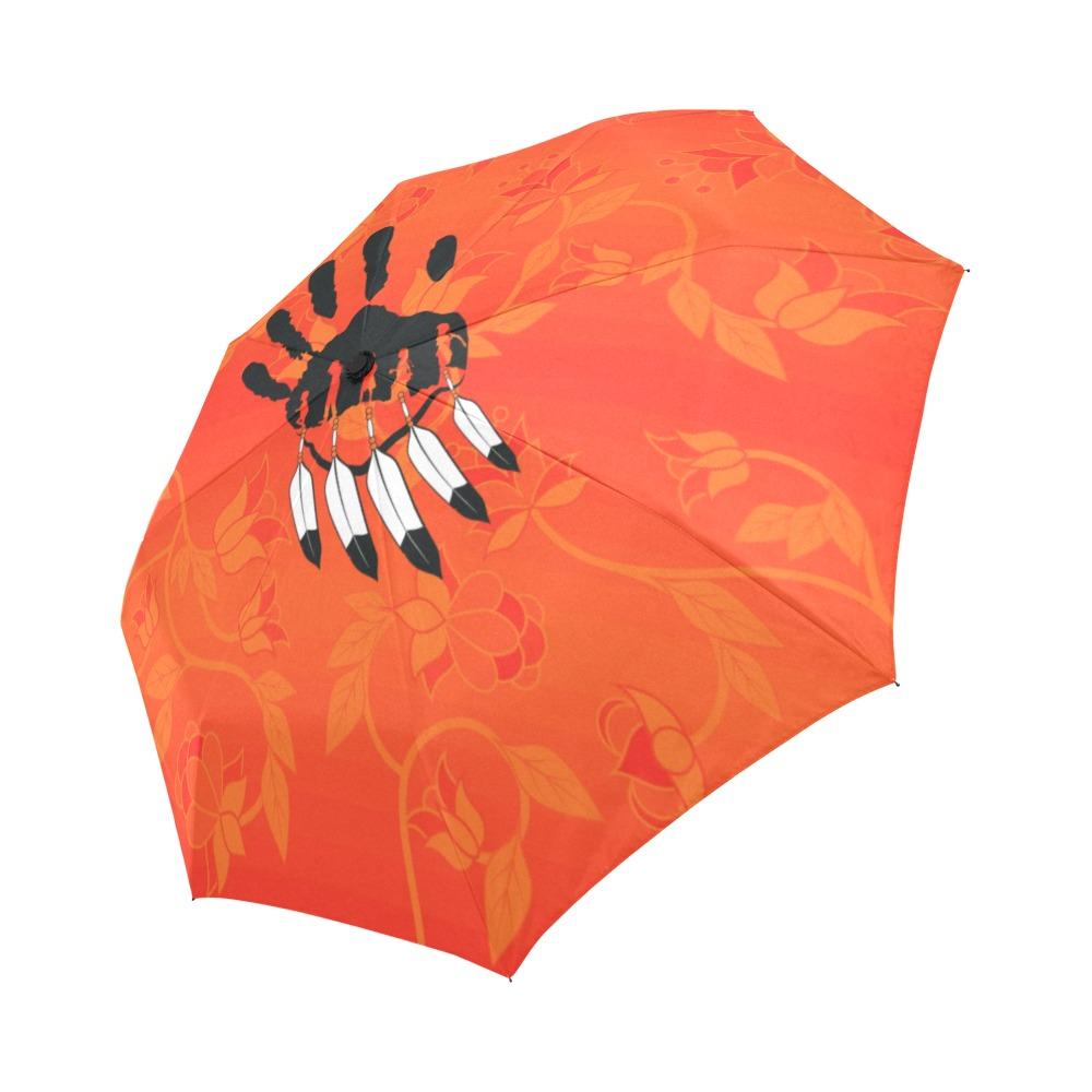Orange Days Orange A feather for each Auto-Foldable Umbrella (Model U04) Auto-Foldable Umbrella e-joyer 