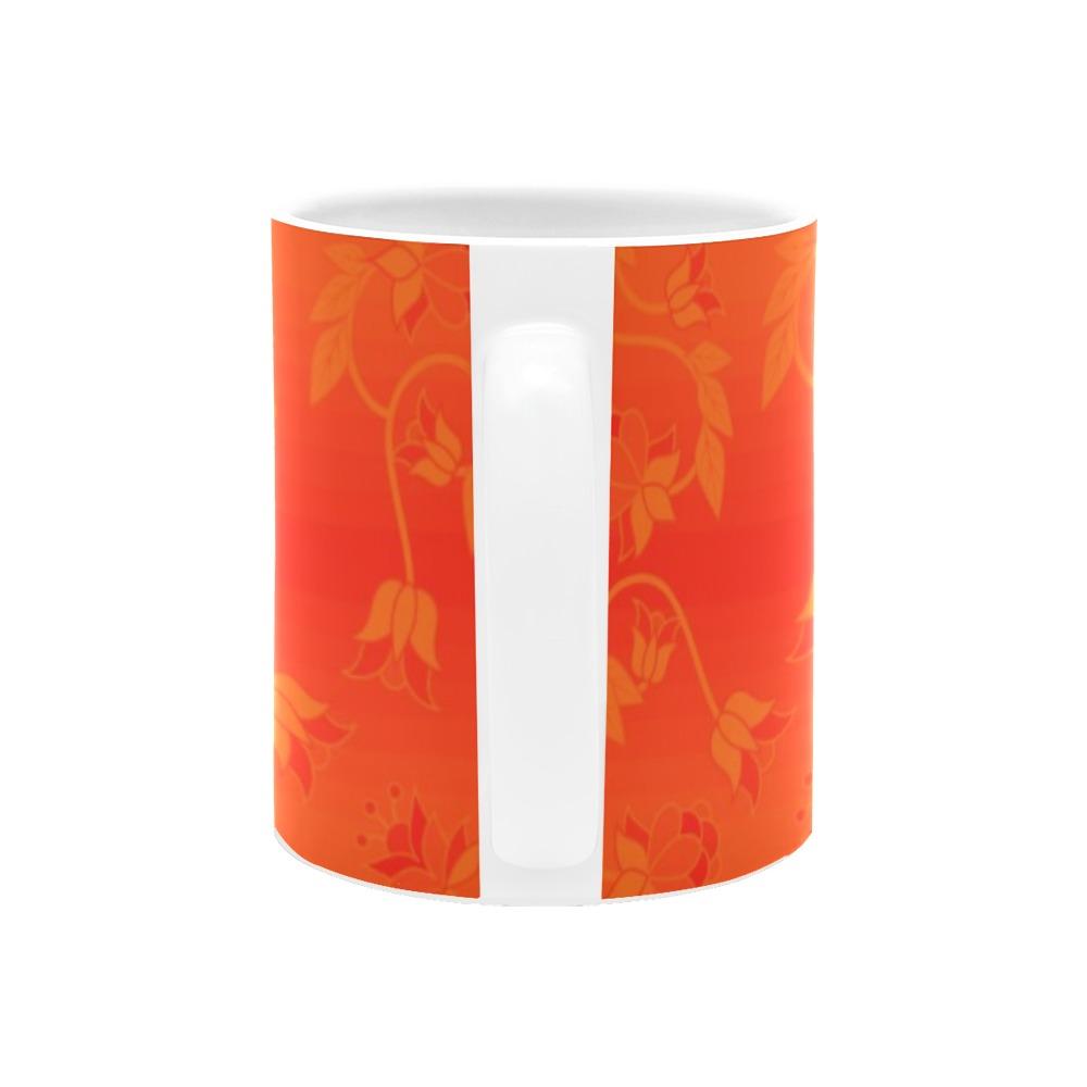 Orange Days Orange Carrying Their Prayers White Mug(11OZ) White Mug e-joyer 